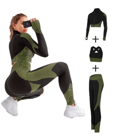 Matrix 3 Piece Active Wear Set +Colors – Hot Glow Fashion
