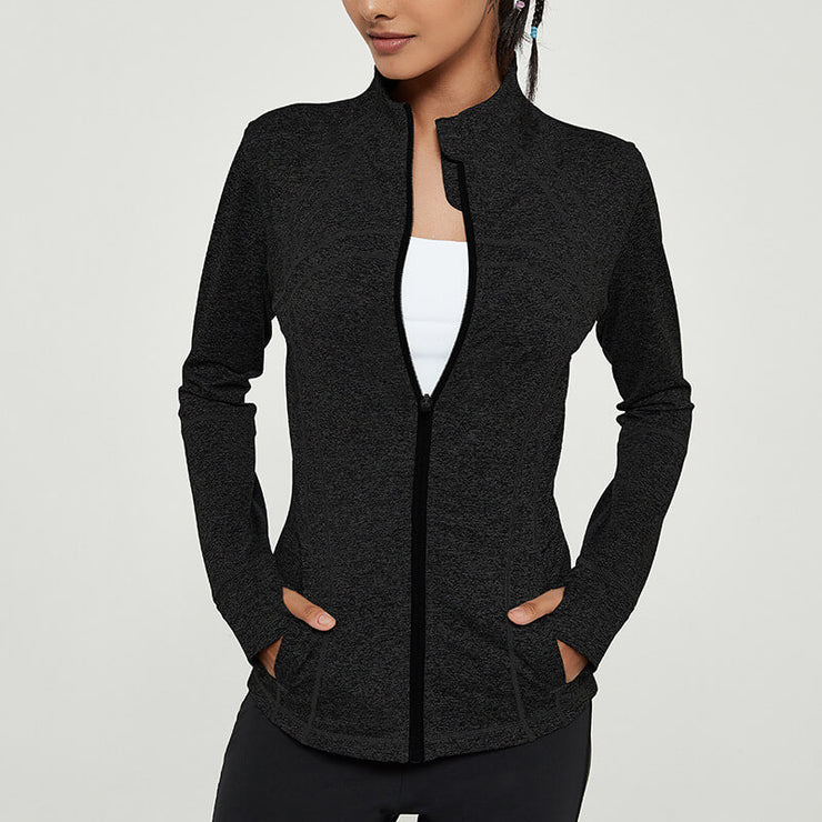 Zip Active Jacket, Grey & Charcoal