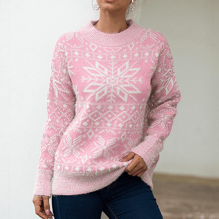 Snowflakes & Happiness Warm Winter Sweater +COLORS