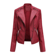 She's Thriving Faux Leather Moto Jacket +COLORS +Sizes