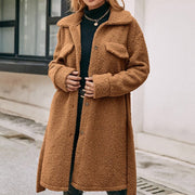Plush Teddy Mid-Length Trench Jacket +COLORS