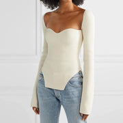 Shayla Structured Ribbed Bust Top