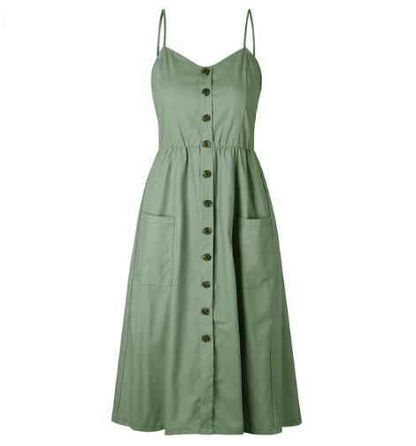 Fall Transition Fitted A-Line Midi Linen Dress +COLORS