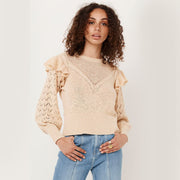 Tamara Ruffle Detailed Knitted Sweater Top +COLORS