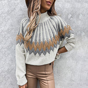 Bohemian Printed High Neck Sweater +COLORS