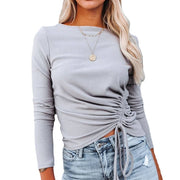 Draw You In Waist Drawstring Fall Top +Colors